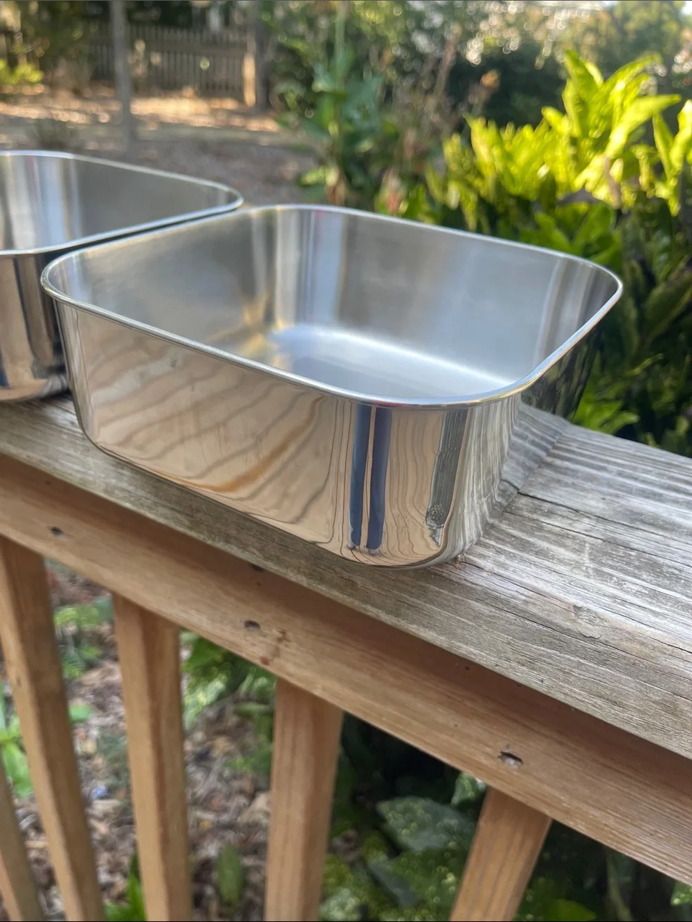 Vintage Tramontina Stainless Steel Square Baking Pan Set of 2
